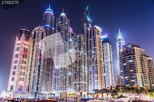 Image of Dubai Marina cityscape, UAE