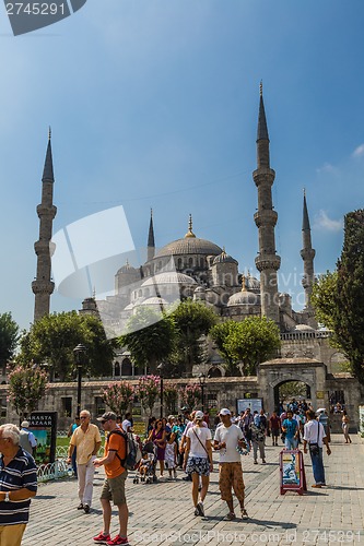 Image of The Blue Mosque, (Sultanahmet Camii), Istanbul, Turkey