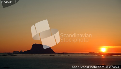 Image of Sunset and island