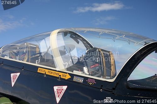 Image of Cockpit of a Hawk jet plane