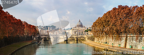 Image of View of the Vatican with Saint Peter's Basilica and Sant'Angelo'