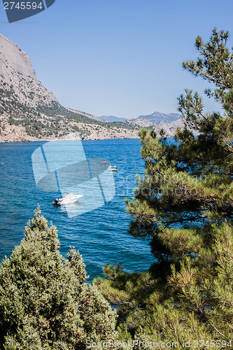 Image of Summer view seacoast. Sudak beach. Black Sea, Ukraine