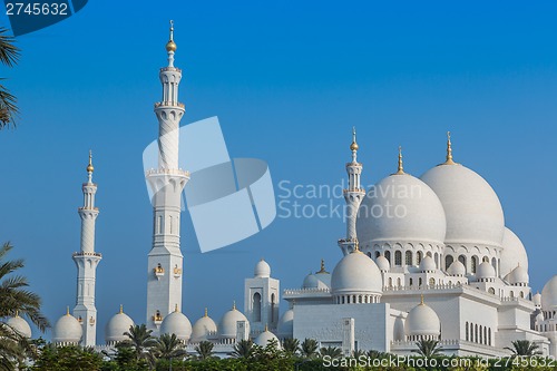 Image of Sheikh Zayed Mosque in Middle East United Arab Emirates with ref