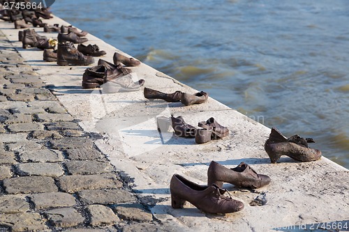 Image of Shoes on the Danube, a monument to Hungarian Jews shot in the se