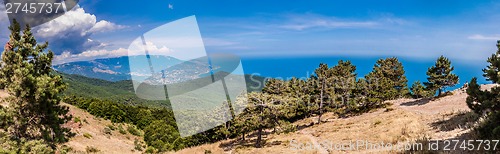 Image of South part of Crimea peninsula, mountains Ai-Petri landscape. Uk