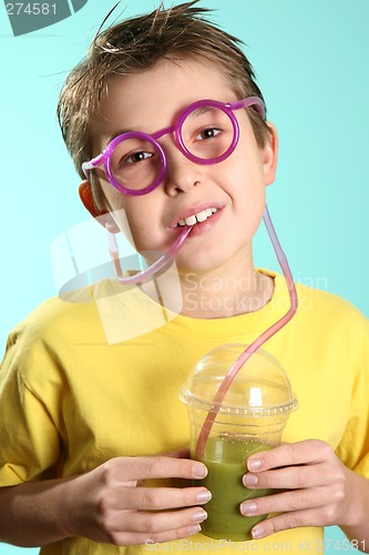 Image of Boy with a healthy superjuice