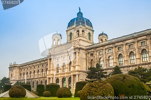 Image of Kunsthistorisches (Fine Art) Museum in Vienna, Austria.