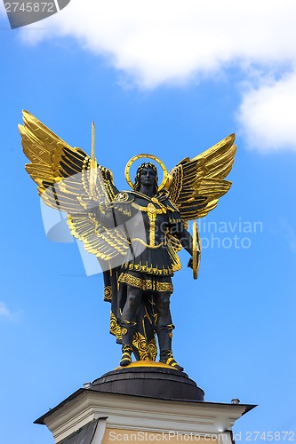 Image of Monument of Angel in Kiev, independence square