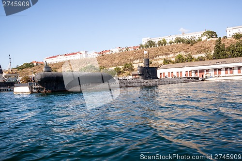 Image of Russian warship in the Bay, Sevastopol, Crimea