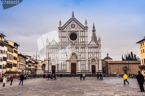 Image of The Basilica di Santa Croce famous Franciscan church on Florence