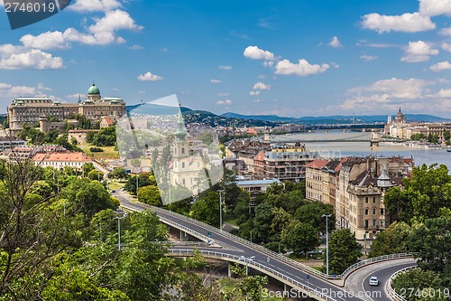 Image of Budapest Royal Palace morning view.