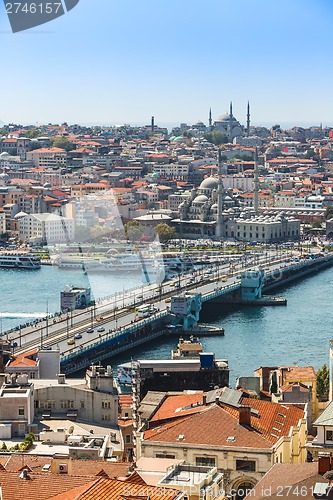 Image of Istanbul panoramic view from Galata tower. Turkey