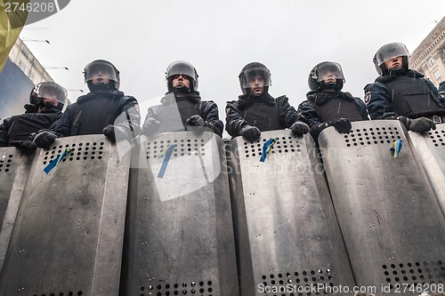 Image of Protest on Euromaydan in Kiev against the president Yanukovych