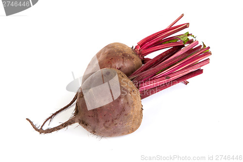 Image of Fresh red beet isolated on  white