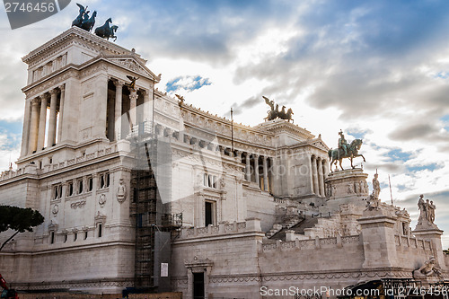 Image of Equestrian monument to Victor Emmanuel II near Vittoriano in Rom