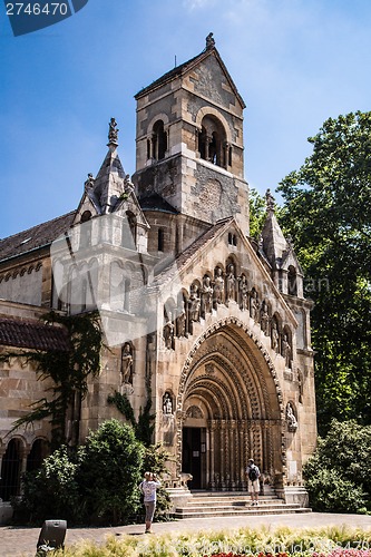 Image of Old church in Budapest park