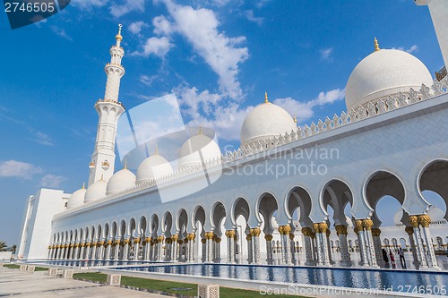 Image of Sheikh Zayed Mosque in Middle East United Arab Emirates with ref