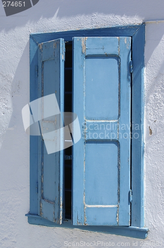 Image of Weathered blue window