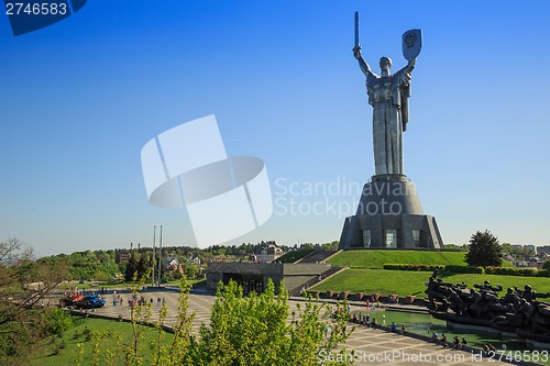 Image of Mother Land monument in Kiev, Ukraine