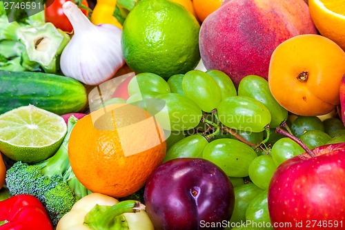 Image of Group of fresh vegetables isolated on white