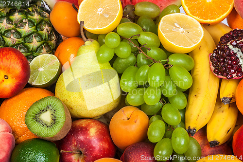 Image of Huge group of fresh fruits