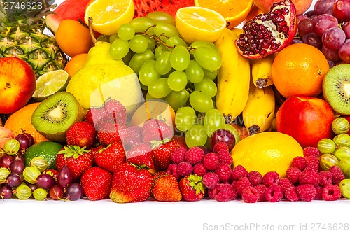 Image of Huge group of fresh fruits