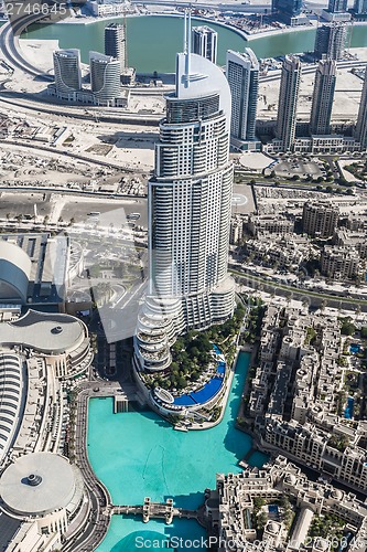 Image of Address Hotel in the downtown Dubai area overlooks the famous da