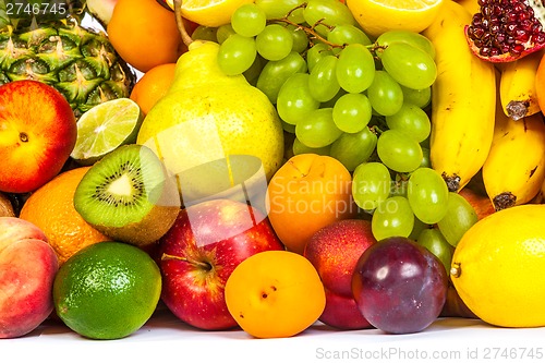 Image of Huge group of fresh fruits