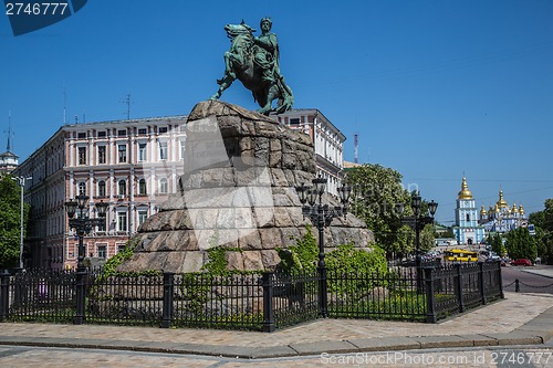 Image of Hetman Bogdan Khmelnitsky statue in Kiev, Ukraine