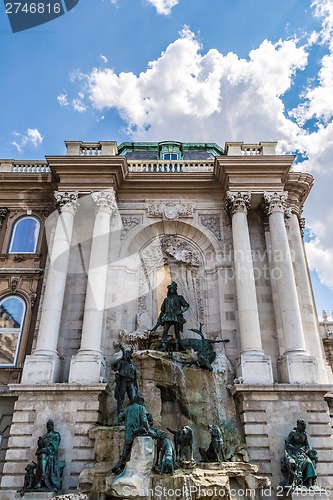 Image of Hunting statue at the Royal palace, Budapest