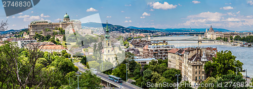 Image of Budapest Royal Palace morning view.