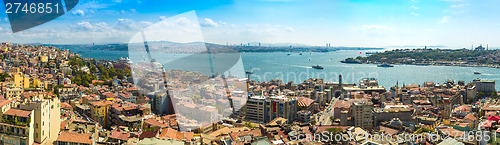 Image of Istanbul panoramic view from Galata tower. Turkey