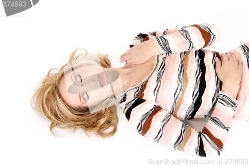 Image of Sleeping woman eyes closed