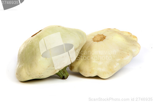 Image of White Pattypan Squash isolated on white