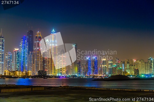 Image of Dubai Marina cityscape, UAE