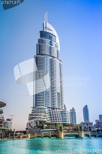 Image of Address Hotel in the downtown Dubai area overlooks the famous da