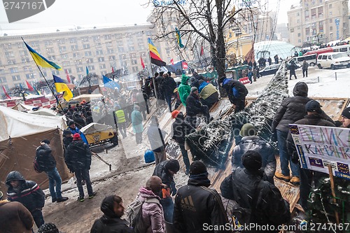 Image of Protest on Euromaydan in Kiev against the president Yanukovych