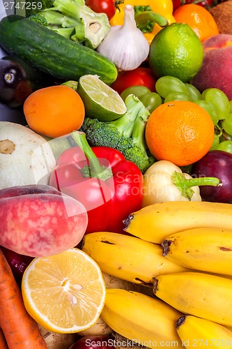 Image of Group of fresh vegetables isolated on white