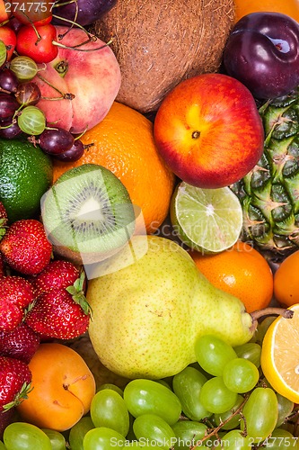 Image of Huge group of fresh fruits