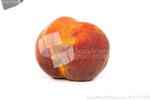 Image of One tasty juicy peache on a white background