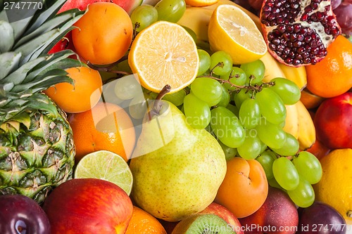 Image of Huge group of fresh fruits