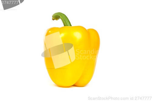 Image of A yellow bell sweet pepper isolated on white
