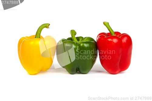 Image of Group of seet bell peppers isolated on white