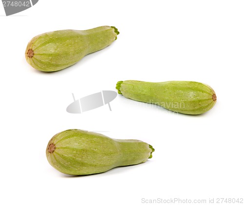 Image of set of Courgette/zucchini. Isolated on white.