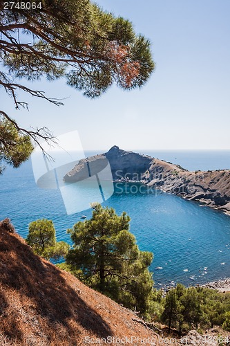 Image of Summer view seacoast. Sudak beach. Black Sea, Ukraine