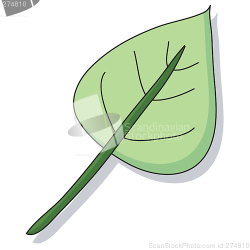 Image of Cartoon leaf