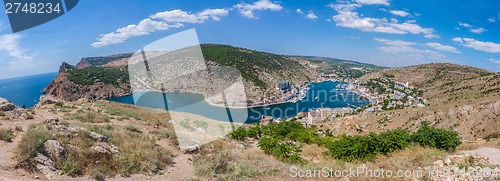 Image of Summer view seacoast. Sudak beach. Black Sea, Ukraine