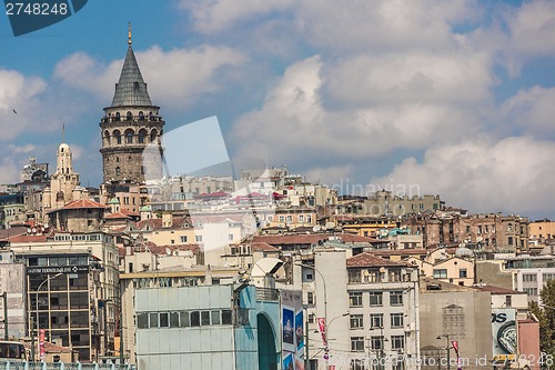 Image of Golden Horn and the historic Galata area attracts tourists from 