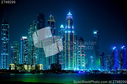 Image of Dubai Marina cityscape, UAE
