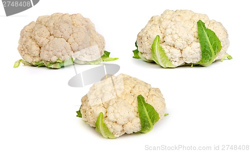 Image of set of Cauliflower isolated on white